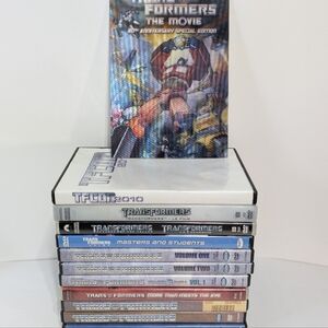 Transformers 11 DVD Lot TFCON Prime Original Cartoon Pilot Rebirth Special Ed